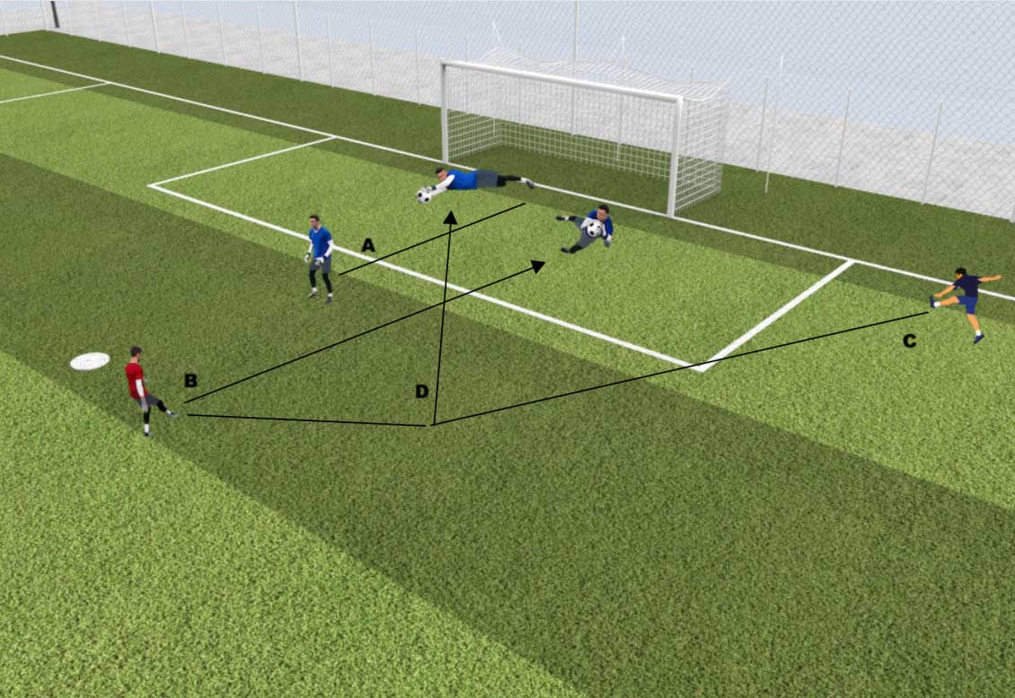 Task to improve the shot and pass back for goalkeeper